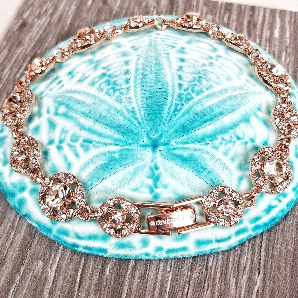 NWT GIVENCHY ROSE GOLD & CRYSTAL BRACELET